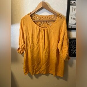 X-Large mustard yellow colored blouse